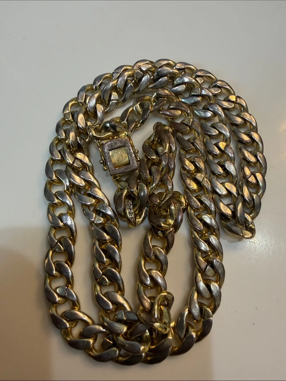 Gold-Tone Cuban Link Necklace